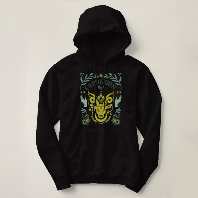 Capricorn Zodiac Birthday Gift Horoscope Zodiac As Hoodie (Design Front)
