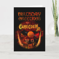 Capricorn Zodiac Birthday Greetings by Valxart