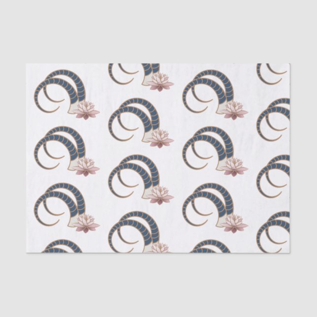 Capricorn Zodiac Boho  Tissue Paper (Front)