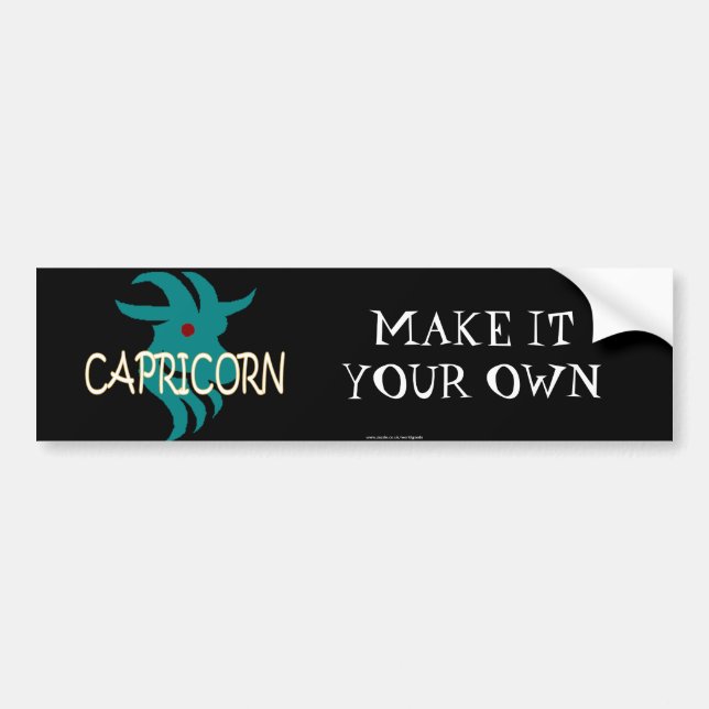 Capricorn zodiac bumper sticker (Front)
