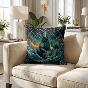 Capricorn Zodiac Celestial Cushion