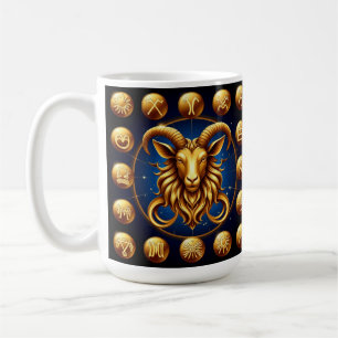 Capricorn Zodiac Celestial Stars And Moon Coffee Mug