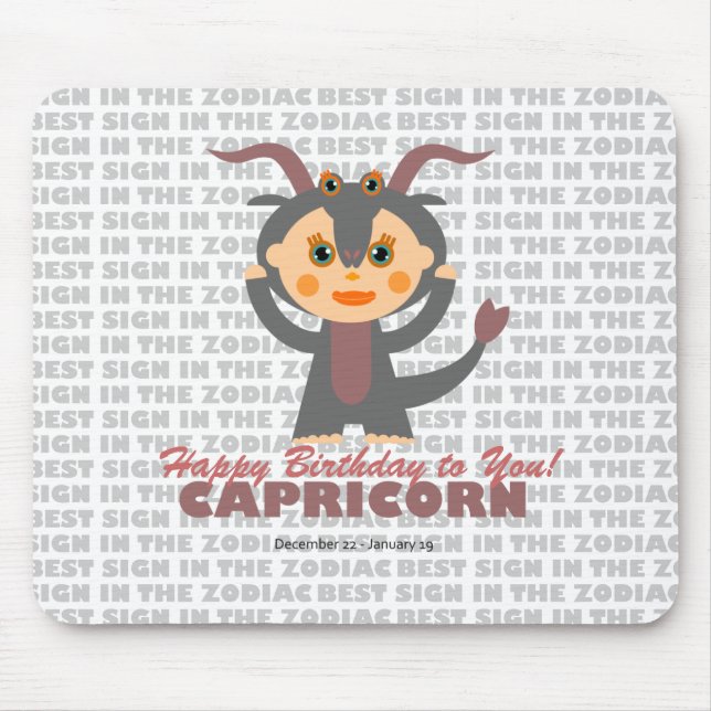 Capricorn Zodiac for kids Mouse Pad (Front)
