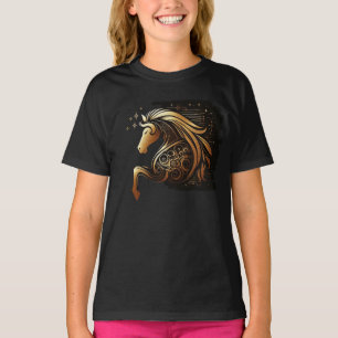 Capricorn Zodiac Gold Horse Astrology T-Shirt