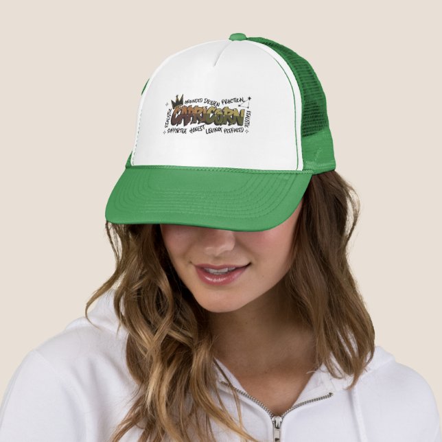 Capricorn Zodiac Graffiti  Trucker Hat (In Situ)