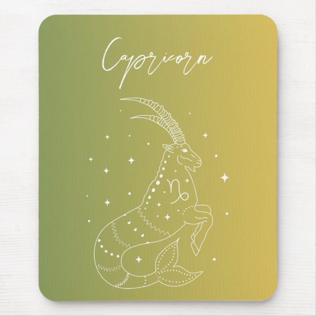 Capricorn zodiac horoscope star sign gradient mouse pad (Front)