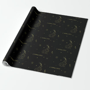Capricorn zodiac horoscope star sign gradient wrapping paper