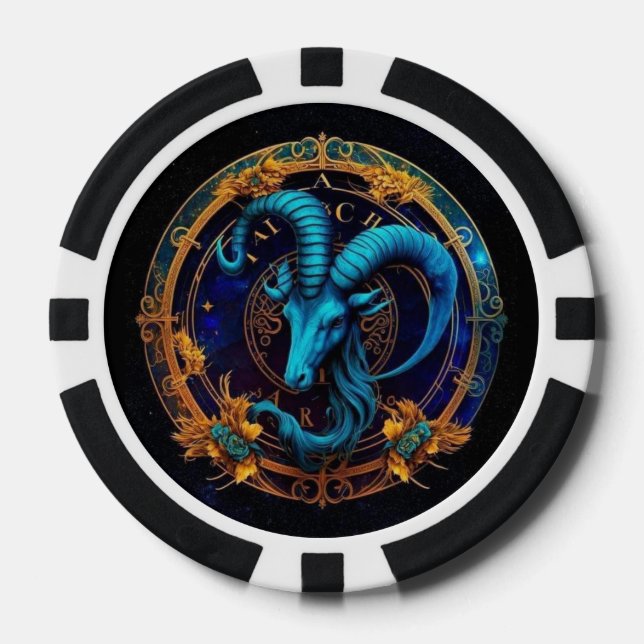 Capricorn Zodiac Poker Chips – Astrology Chips (Front)