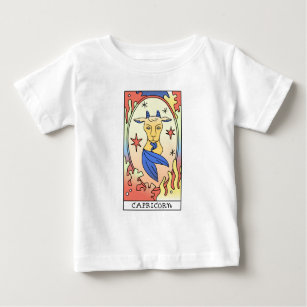 Capricorn Zodiac Sign Abstract Art Vintage Baby T-Shirt