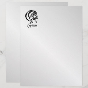 Capricorn Zodiac Sign and Symbol Silver