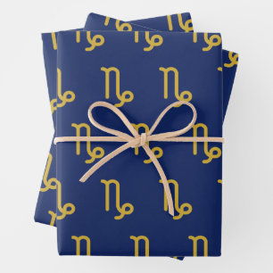 Capricorn Zodiac Sign Astrological Wrapping Paper Sheet