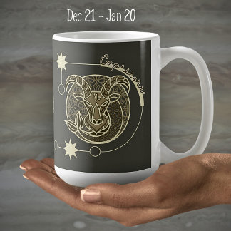 Capricorn Zodiac Sign Astrology Mandala Spiritual Coffee Mug
