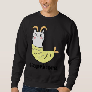 Capricorn Zodiac Sign Cute Funny Cat Kitty Kitten Sweatshirt