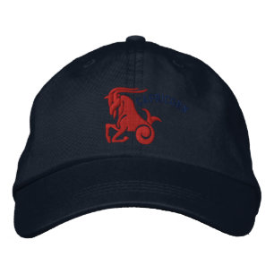 Capricorn Zodiac Sign Embroidery Dec 22 - Jan 19 Embroidered Hat