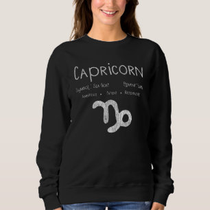 Capricorn Zodiac Sign Gift for Astrology Lover Sweatshirt