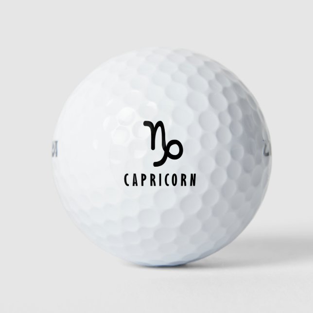 Capricorn zodiac sign golf balls (Front)