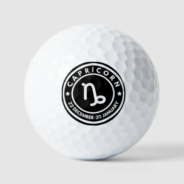 Capricorn Zodiac Sign  Golf Balls (Front)