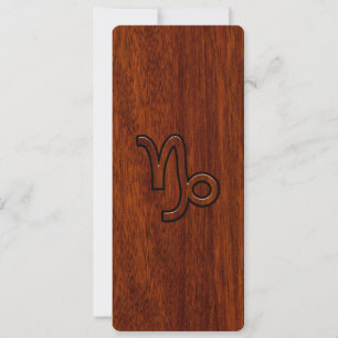 Capricorn Zodiac Sign in Mahogany Style print
