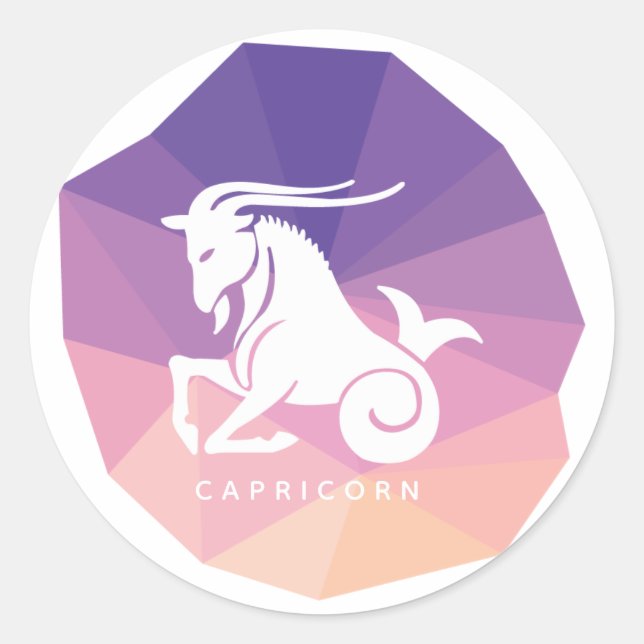 Capricorn zodiac sign modern stickers (Front)
