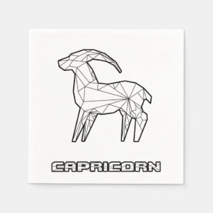 Capricorn Zodiac Sign Napkin
