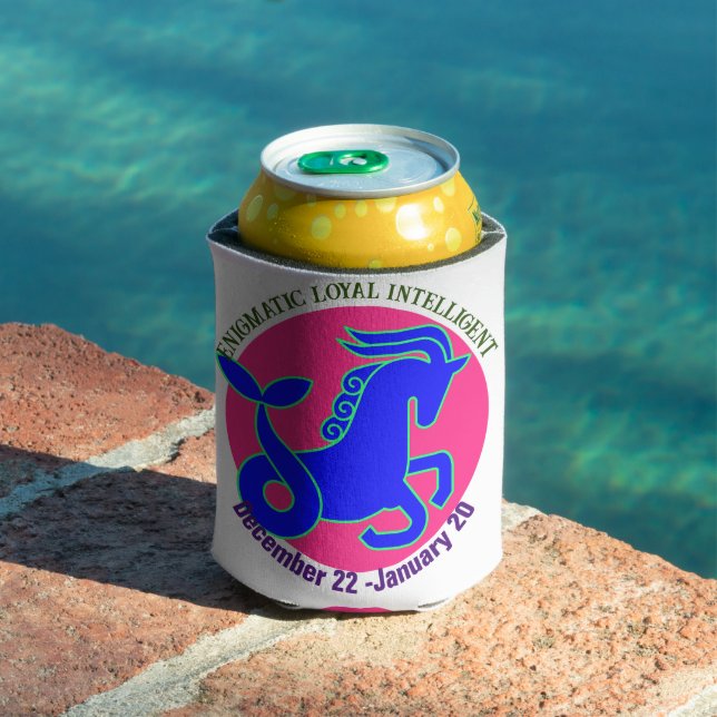 Capricorn Zodiac sign Personalised  Can Cooler (In Situ Pool)