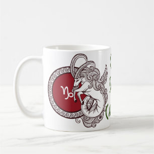 Capricorn zodiac sign personalised coffee mug