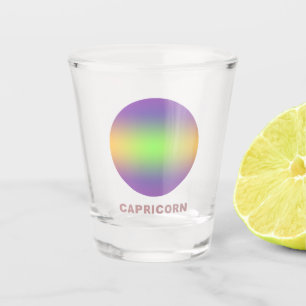 Capricorn Zodiac Sign Stylish Gradient Shot Glass