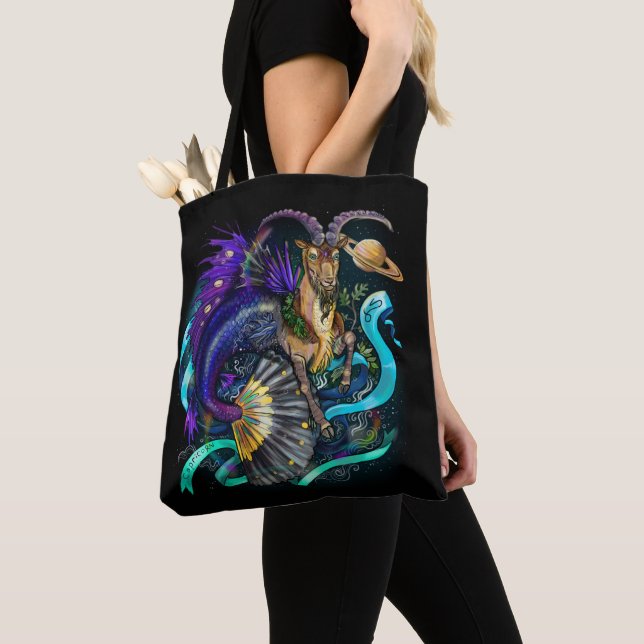 Capricorn zodiac sign tote bag (Close Up)