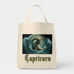 Capricorn Zodiac Sign Tote Bag