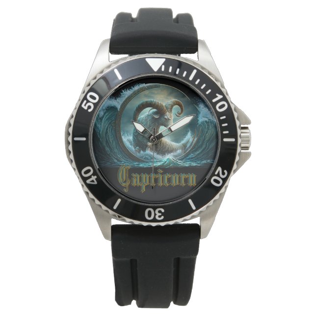 Capricorn Zodiac Sign Watch (Front)