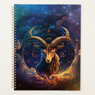 Capricorn Zodiac Sign Watercolor Design Planner