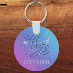 Capricorn Zodiac Star Sign Horoscope Constellation Key Ring