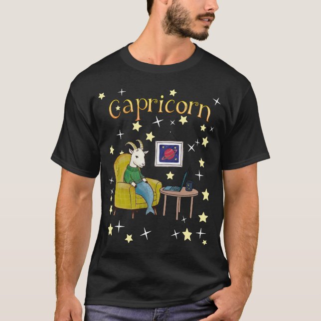 Capricorn Zodiac Star sign T-Shirt (Front)