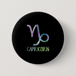 Capricorn Zodiac Symbol Astrology Sea Goat Gift 6 Cm Round Badge