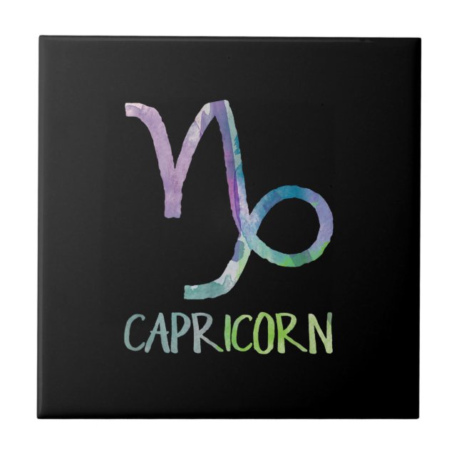 Capricorn Zodiac Symbol Astrology Sea Goat Gift Tile (Front)