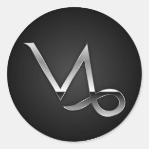 Capricorn - Zodiac Symbol Classic Round Sticker