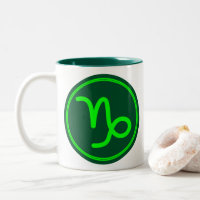 Capricorn Zodiac Symbol Green Mix
