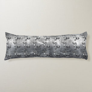 Capricorn Zodiac Symbol Grunge Distressed Style Body Cushion