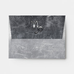 Capricorn Zodiac Symbol Grunge Distressed Style Envelope