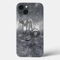 Capricorn Zodiac Symbol Industrial Style