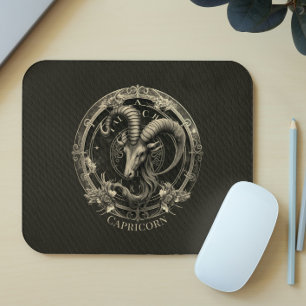 Capricorn Zodiac Symbol Sea Goat Celestial Fantasy Mouse Pad