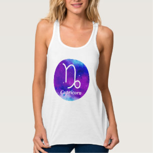 Capricorn Zodiac Symbol Space Nebula Singlet