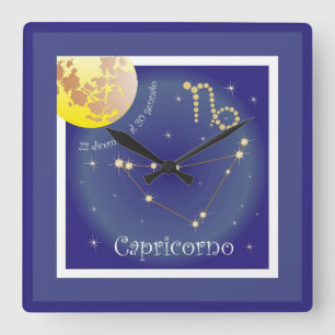 Capricorno 22 dicembre al 20 gennaio square wall clock