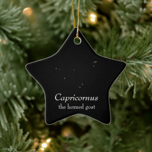 Capricornus Constellation Ceramic Tree Decoration