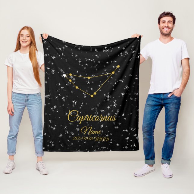 Capricornus Constellation Fleece Blanket (In Situ)