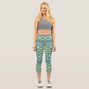 Capris, A multicolor trendy fabric pattern design Capri Leggings