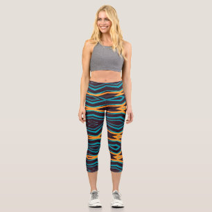 Capris, A multicolor trendy fabric pattern design Capri Leggings