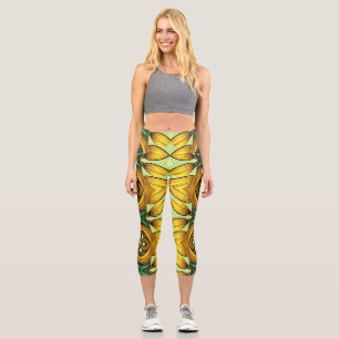 Capris, A multicolor trendy fabric pattern design Capri Leggings