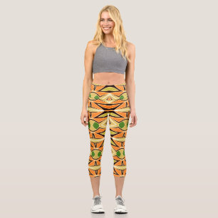 Capris, A multicolor trendy fabric pattern design Capri Leggings
