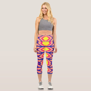 Capris, A multicolor trendy fabric pattern design Capri Leggings